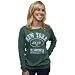 NFL New York Jets Women's True Vintage Distressed Triblend Crew Neck Long Sleeve Pullover