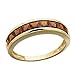 14Kt Yellow Gold Princess Cut Mozambique Garnet Fancy Ring