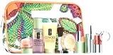 CLINIQUE NEW! SPRING 2011 GIFT SET WITH 8 DAILY BEAUTY ESSENTIALS: DRAMATICALLY DIFFERENT LOTION +ALL ABOUT EYES +TAKE DAY OFF +MASCARA +LIPSTICK +2 GLOSS +MINERAL POWDER & BRUSH +DESIGNER BAG.