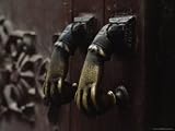 Close-Up of Brass Knockers in Old Havana, Cuba Photographic Poster Print by James L. Stanfield, 12x16