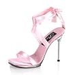 4 1/2 Inch Sexy High Heel Fashion Shoes Strappy Ankle Wrap Stiletto Heeled White