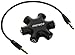 OneTwo Multi Headphone Splitter,3.5mm Headset Earphone Jack Audio Adapter adapter Converter Connector 1 Male to 2 3 4 5 Female Cableï¼ˆblackï¼‰