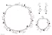 Pearl and garnet jewelry set, 'Cosmos' 0.8 W 17.7 L