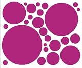Review Westgate  / 25 Bright Pink Peel and Stick Polka Dots Vinyl Wall Decor Removable Stickers