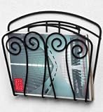 Spectrum 71410 Scroll Wall-Mount Magazine Rack, Black