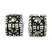2 Sterling Silver Marcasite Crystal Cube Beads 3.5mm