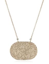 Shery Shabani "Rose" Diamond and Rose Gold Oval Pendant Necklace