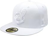 MLB Cleveland Indians White on White 59FIFTY Fitted Cap (6 7/8)