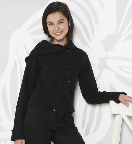 Girls' Limited Pure Cotton Hooded Ruffle Front Cardigan