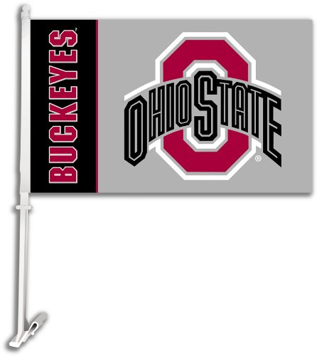 NEOPlex 2-sided College Car Flag - Ohio State Buckeyes