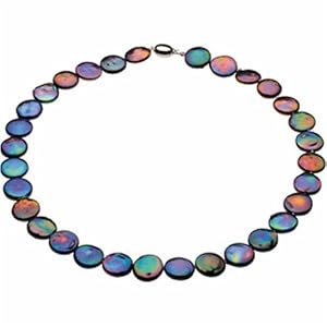 Freshwater Black Cultured Coin Pearl Fashion Necklace