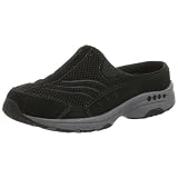 Easy Spirit Women's Traveltime Mule,Black/Dk Grey Suede,7.5 W