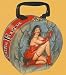 Bettie Page Round Tin Lunch Box