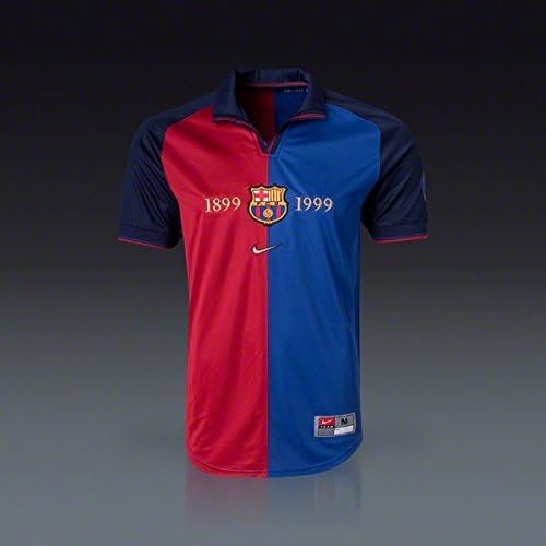 New Navy & Red Barcelona 2014 100 year Anniversary Retro Nike Home Soccer Jersey (X-Large)