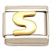 "S" Italian Charm Gold Plated 9mm