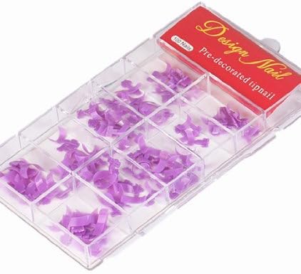 WAWO French Nail Art Wrap UV Gel Acylic Tips Color Purple 145*77mm