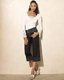 Crochet-trim tee