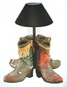 COWBOY BOOTS home decor TABLE LAMP desk western cowgirl