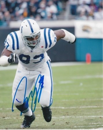 Dwight Freeney Autographed/Hand Signed Indianapolis Colts 8x10 Photo - Super Bowl XLI Champion