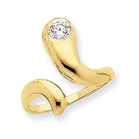 14k CZ Toe Ring by 