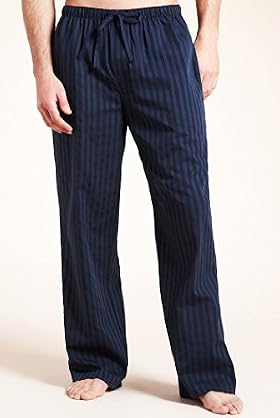Autograph Pure Cotton Striped Woven Pyjama Bottoms