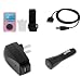 Durable Flexible Soft Pink Silicone Skin Case with Belt Clip and Armband + USB Car + USB Home Travel Charger + USB Data Cable for Sandisk Sansa Fuze