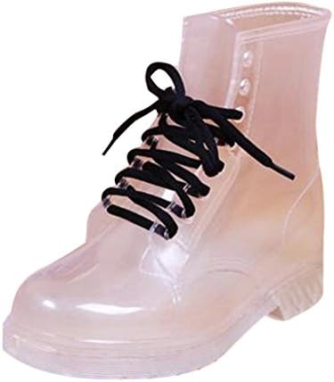 Hee Grand Women Crystal Jelly Martin Boots Rain Shoes US 8.5 Transparent