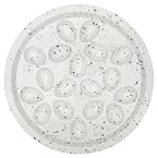 Confetti Egg Plate (Holds 18 Deviled Eggs) - White