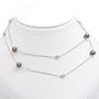 14K Black Pearl Diamond 36" Necklace