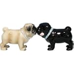 2.5 inch Two Black and White Pugs Kis...