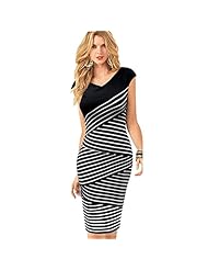 Cotton Striped Print Sleeveless Full Length Vintage Scoop Neck Bodycon Dress/Party Dress/Maxi Dress 