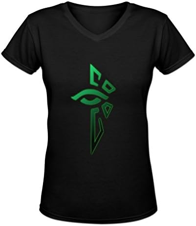 Women's Basic Ingress Enlightened V-neck Tee shirt M Black