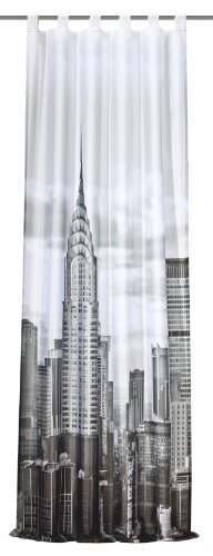 Home fashion 48639-896 Schlaufenschal Digitaldruck \"New York\", schwarz-wei&szlig; /  Preisvergleich