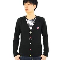 Ｔシャツ ボーダー ニット カーディガン セット販売 (Ｍ, ブラック)