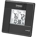 Oregon Scientific RAR381-BK Wireless Indoor/Outdoor Thermometer with Digital Clock, Black