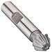 Niagara Cutter CH126 Single Angle Shank Type Chamfering Cutter, High Speed Steel, TiCN Coated, Weldon Shank, 60 Degree Angle, 1/2" Cutter Diameter, 8 Tooth, 7/32" Width