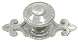 Med Knob - Med Canterbury knob with Backplate (3 x 1 1/4) in Pewter