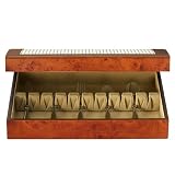 Olive Wood and Sea Grass Flatware Storage Chest
