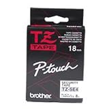 Review Brother TZSE4 / Brother 18mm Black on White Security Tape