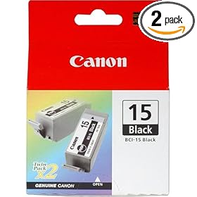 Click here to buy Canon BCI-15 Black Ink Cartridge by Canon.