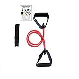 BEACHBORN(TM) Single Resistance Band With FREE Door Anchor and Starter Guide (Red (10-12 lbs))