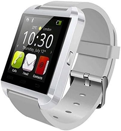 Powerlead U8 Bluetooth 4.0 Smart Wrist Wrap Watch Phone for Smartphones IOS Android Apple iphone 5/5C/5S/6/6 Puls Android Samsung S3/S4/S5 Note 2/Note 3 Note 4 HTC Sony (White)