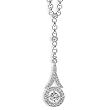 One of a Kind 7/8ctw Round Diamond Pendant in 18kt White Gold (HI/SI)