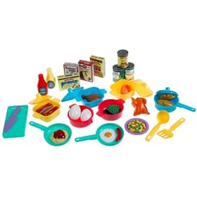 Just Like Home: Betty Crocker Pots and Pans and Play Food Set by Children Cooking Sets