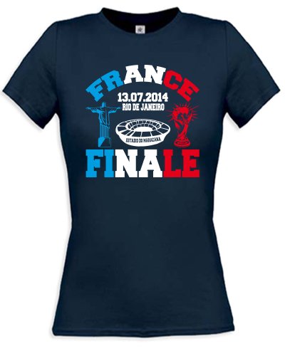 FRANKREICH FAN SHIRT – RIO DE JANEIRO FINALE 13.07.2014 3353(F-N) Gr. L