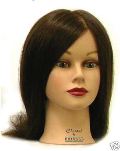 HairArt Regular Sized Designer Mannequin with 100% Virgin European Hair Chantal Dark Brown #4355DB