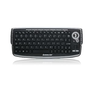 IOGEAR GKM681R 2.4GHz Wireless Compact Keyboard with Optical Trackball and Scroll Wheel (Silver/Black)