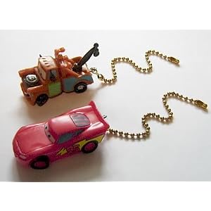 2 NEW Disney Cars Ceiling Fan Pulls Light Lamp by Disney