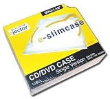ejector e-slimcase10P スタイリッシュCD/DVDケース メディア1枚収納可能なシングルタイプ 10枚パック