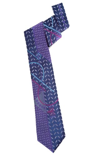 Terrace Woven Tie in navy, purple